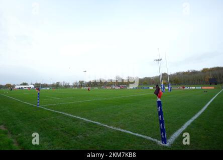 Gloucester, Großbritannien. 26.. November 2022. Gloucester, England, November 26. 2022: Die allgemeine Sicht der ALPAS Arena vor dem Allianz Premier 15s Rugby-Spiel zwischen Gloucester-Hartpury und Bristol Bears in der ALPAS Arena in Gloucester, England. (James Whitehead/SPP) Kredit: SPP Sport Press Photo. Alamy Live News Stockfoto