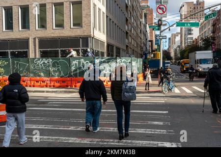 Bauarbeiten in Chelsea in New York am Mittwoch, den 16. November 2022. (© Richard B. Levine) Stockfoto