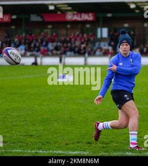 Gloucester, Großbritannien. 26.. November 2022. Gloucester, England, November 26. 2022: Action des Allianz Premier 15s Rugby-Spiels zwischen Gloucester-Hartpury und Bristol Bears in der ALPAS Arena in Gloucester, England. (James Whitehead/SPP) Kredit: SPP Sport Press Photo. Alamy Live News Stockfoto