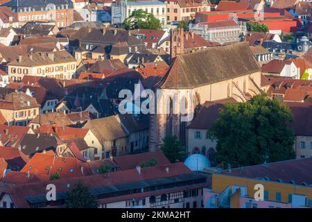 Guebwiller (Gebweiler): Ehemalige Dominikanische Abteikirche im Elsass, Haut-Rhin (Oberelsass), Frankreich Stockfoto