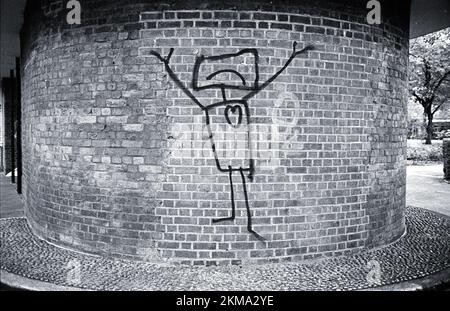 Graffiti mit gebrochenem Herzen Stockfoto