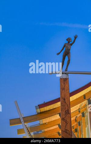 Detail, Concept to Creation Sculpture, Rotary Center for the Arts, Kelowna, British Columbia, Kanada Stockfoto