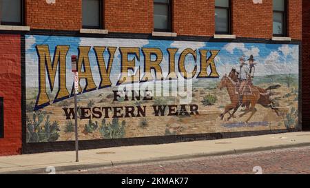 Maverick Fine Western Wear bei Fort Worth Stockyards im historischen Viertel - FORT WORTH, USA - 09. NOVEMBER 2022 Stockfoto