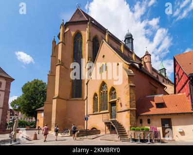 Colmar (Colmer, Kolmar) : L'église protestante Saint-Matthieu (protestantische Kirche des Heiligen Matthew) in der Altstadt des Elsass, Haut-Rhin (Oberelsas) Stockfoto