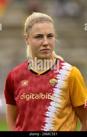 Rom, Italien. 26.. November 2022. Sophie Haug von AS Roma Women am 10.. Tag der Serie A Meisterschaft zwischen A.S. Roma Women und Pomigliano Calcio Femminile im stadio Tre Fontane am 26.. November 2022 in Rom, Italien. Kredit: Unabhängige Fotoagentur/Alamy Live News Stockfoto