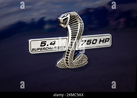 Ford Mustang Shelby GT500-Abzeichen Stockfoto