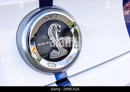 Ford Mustang Shelby GT500-Abzeichen Stockfoto