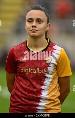 Rom, Italien. 26.. November 2022. Annamaria Serturini von AS Roma Women am 10.. Tag der Serie A Meisterschaft zwischen A.S. Roma Women und Pomigliano Calcio Femminile im stadio Tre Fontane am 26.. November 2022 in Rom, Italien. Kredit: Unabhängige Fotoagentur/Alamy Live News Stockfoto