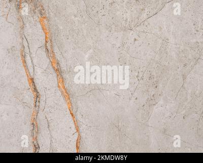 Textur aus weißem, grauem Marmor mit braunen und grauen Venen. Der Mineral-Schnitt. Kann als Hintergrund verwendet werden. Stockfoto