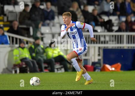 Hartlepool, Großbritannien. 19.. November 2022. Während des zweiten Fußballspiels im FA Cup zwischen Hartlepool United und Harrogate Town im Victoria Park, Hartlepool, am Samstag, den 26.. November 2022. (Kredit: Scott Llewellyn | MI News) Kredit: MI News & Sport /Alamy Live News Stockfoto