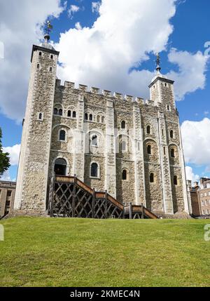 Der Weiße Turm im Tower of London, London, England, Vereinigtes Königreich Stockfoto