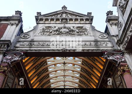 Leadenhall Market in London, England, Vereinigtes Königreich, Vereinigtes Königreich Stockfoto