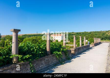 Reinheim: Europäischer Archäologischer Park von Bliesbruck-Reinheim, Ausgrabungen, Taverne in Bliesgau, Saarland, Deutschland Stockfoto