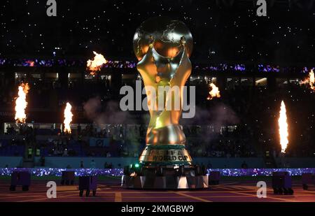 Die Abbildung zeigt die Show vor einem Fußballspiel zwischen Frankreich und Dänemark in Gruppe D der FIFA-Weltmeisterschaft 2022 im Stadium 974 am Samstag, den 26. November 2022 in Doha, Bundesstaat Katar. BELGA PHOTO VIRGINIE LEFOUR Stockfoto