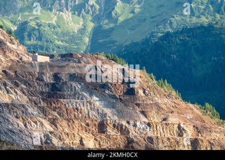 Abenteuer Erzberg. Eisenerz . Steiermark . Österreich Stockfoto