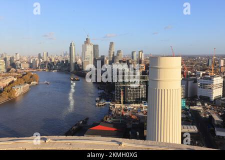 Der neue Attraktion Lift 109 im regenerierten Battersea Power Staion in SW London, Großbritannien Stockfoto