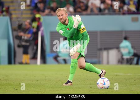 Dänischer Torwart Kasper Schmeichel während der FIFA-Weltmeisterschaft 2022, Fußballspiel der Gruppe D zwischen Frankreich und Dänemark am 26. November 2022 im Stadium 974 in Doha, Katar - Foto Jean Catuffe / DPPI Stockfoto