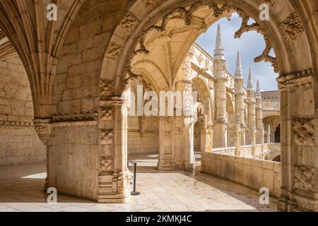 Hieronymites-Kloster, Mosteiro dos Jeronimos, in Lissabon, Portugal Stockfoto