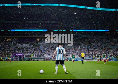 26. NOVEMBER 2022 - Fußball : FIFA Weltmeisterschaft Katar 2022 Gruppe C Spiel zwischen Argentinien 2-0 Mexiko im Lusail Stadium in Lusail, Katar. Kredit: Naoki Morita/AFLO SPORT/Alamy Live News Stockfoto