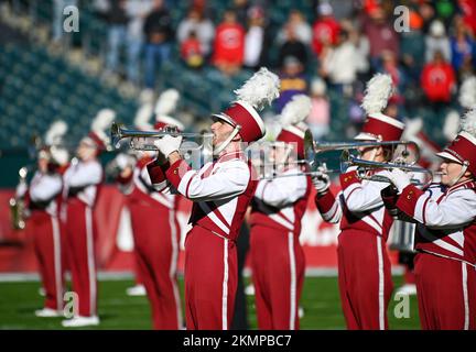 Philadelphia, Pennsylvania, USA. 26.. November 2022. 26. November 2022, Philadelphia PA - Temple Football Band in Aktion vor dem Spiel gegen die East Carolina University am Lincoln Financial Field in Philadelphia PA (Kreditbild: © Ricky Fitchett/ZUMA Press Wire) Stockfoto