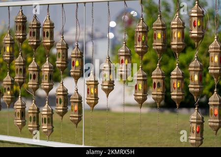 Arabische Laterne in Doha corniche, Katar Stockfoto