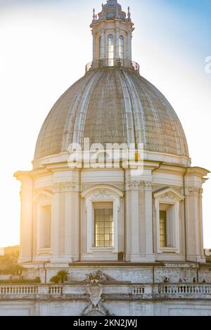 Kirche Dome Sant'Agnese in Agone, Piazza Navona, Rom, Latium, Italien, Europa Stockfoto