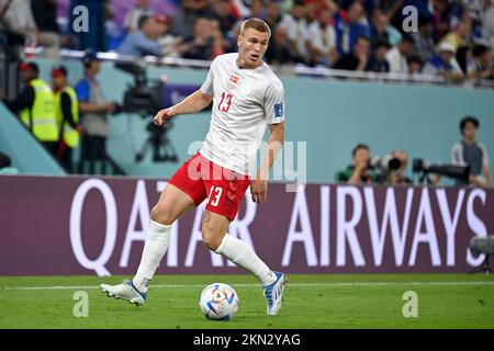 KRISTENSEN Rasmus (DEN), Action, Individual Action, Single image, cut out, Full Body Shot, Full Figure Game 23, Gruppe D Frankreich (FRA) - Dänemark (DEN) 2-1 am 11/26/2022, Stadium 974 Fußball-Weltmeisterschaft 20122 in Katar von 11/20 - 18.12.2022 ? Stockfoto