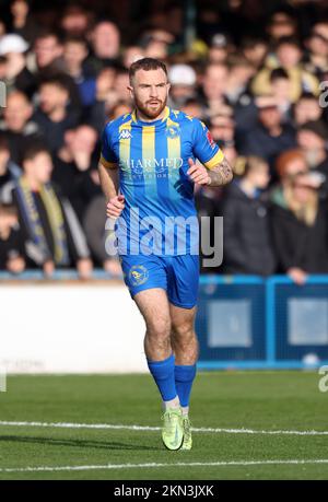 Kings Lynn, Großbritannien. 26.. November 2022. Theo Widdrington (KLT) im King's Lynn Town V Stevenage, Emirates FA Cup 2.-Runde, im Walks Stadium, Kings Lynn, West Norfolk. Kredit: Paul Marriott/Alamy Live News Stockfoto