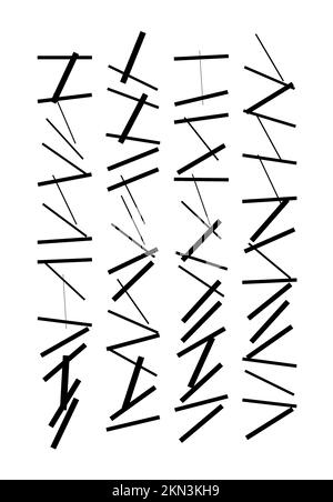 Generatives Kunstmuster. Geometrische Formen und Zusammensetzung. Zeitgenössische abstrakte architektonische Dekorelemente. Bild-id:OL15393972 Stockfoto