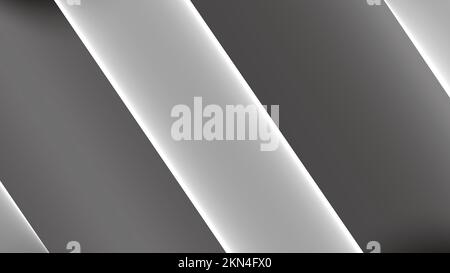 Hintergrund abstrakt 8K monochrom weiß grau silber schwarz Wellen Linien Kurven Verlauf Stockfoto