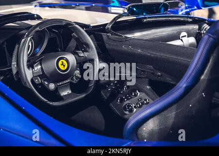 Ein Ferrari-Automodell Ferrari Monza FP2 im Ferrari-Museum von Maranello Stockfoto