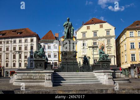 Erzherzog Johannes von Österreich in Graz, Österreich - Österreichischer Feldmarschall und Reichsverweser. Großartiger Modernisierer und eine wichtige Figur Stockfoto