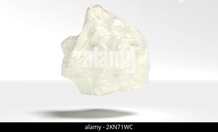 3D Bio Creme Abstract Flüssig Kosmetisches Produkt Intro 3D Rendering Stockfoto