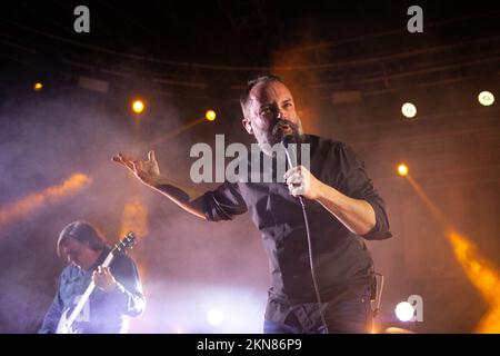 Kupplung im Konzert von Al Fabrique di Milano. Foto di Davide Merli per www.rockon.it Stockfoto