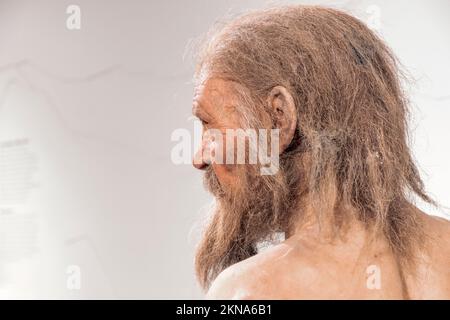 Ötzi, auch Iceman genannt. Bozen, Italien Stockfoto