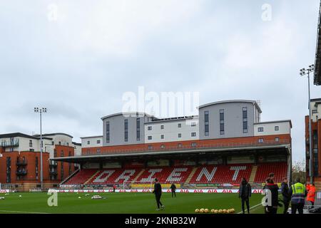 Brisbane Road, London, Großbritannien. 27.. November 2022. Damen Continental League Cup, Tottenham Hotspur gegen Coventry United; der Tommy Johnston Stand Credit Q2W: Action Plus Sports/Alamy Live News Stockfoto