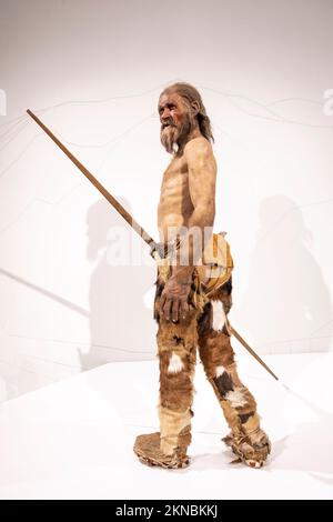 Ötzi, auch Iceman genannt. Bozen, Italien Stockfoto