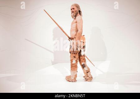 Ötzi, auch Iceman genannt. Bozen, Italien Stockfoto