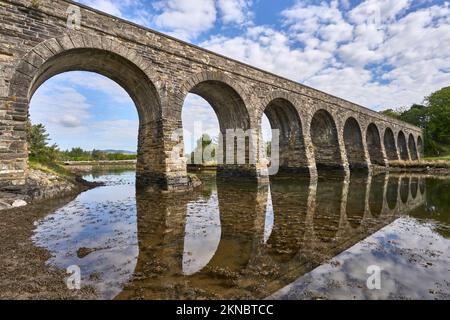 Alte Eisenbahnbrücke von Ballydehob im County Cork, Republik If Irland Stockfoto