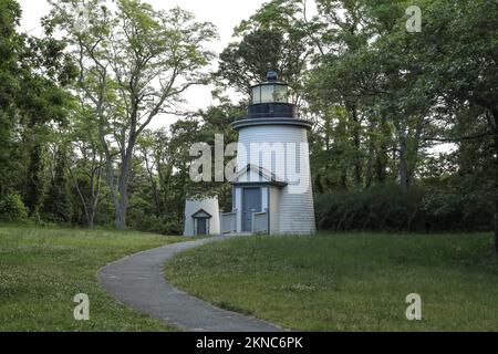 In Nord-Eastham, Mass nicht weit von Nauset Light. Das Signal wird hier gezeigt, zwei weitere befinden sich in der Nähe, sind aber getrennt. Die 3 Lichtstationen waren zu nah Stockfoto