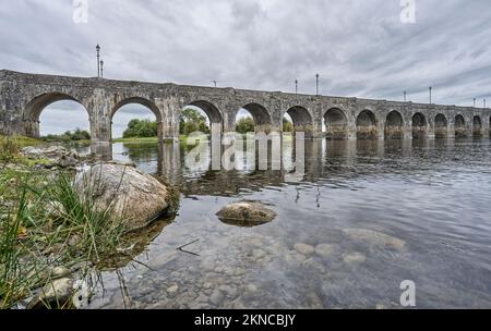 Alte Eisenbahnbrücke von Ballydehob im County Cork, Republik If Irland Stockfoto