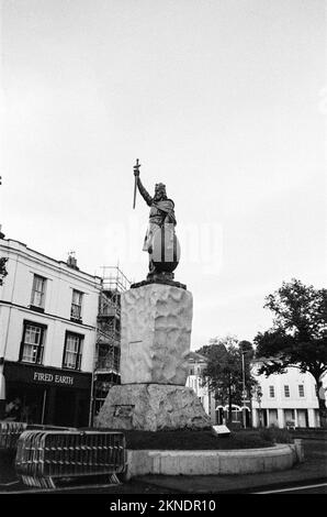 King Alfred's Statue, Winchester, Hampshire, England, Großbritannien Stockfoto