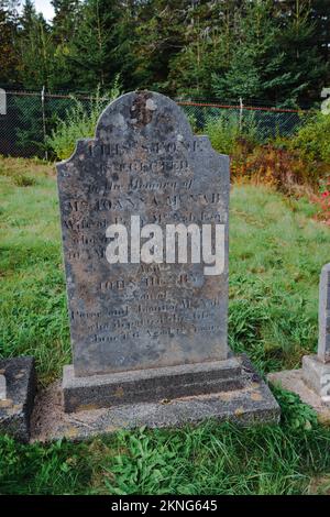 "Der beste verteidigte Friedhof der Welt" McNabs Familienfriedhof auf der McNabs Insel neben Fort McNab Stockfoto