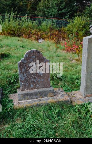 "Der beste verteidigte Friedhof der Welt" McNabs Familienfriedhof auf der McNabs Insel neben Fort McNab Stockfoto