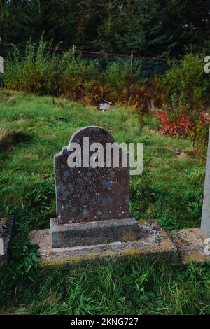 "Der beste verteidigte Friedhof der Welt" McNabs Familienfriedhof auf der McNabs Insel neben Fort McNab Stockfoto