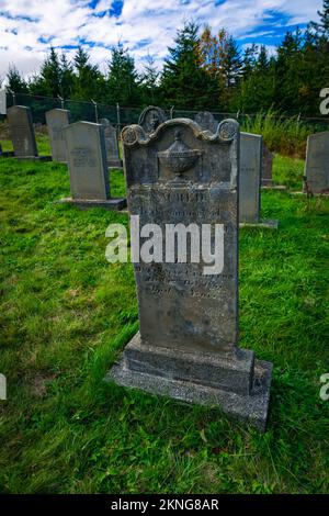 "Der beste verteidigte Friedhof der Welt" McNabs Familienfriedhof auf der McNabs Insel neben Fort McNab Stockfoto