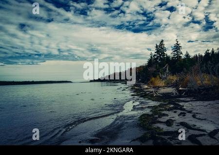 Der Strand entlang der Wreck Cove auf McNabs Island halifax Nova scotia canada Stockfoto