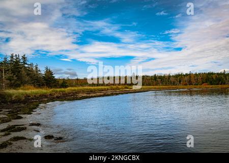 Der Strand entlang der Wreck Cove auf McNabs Island halifax Nova scotia canada Stockfoto