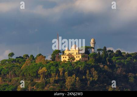 Das astronomische Observatorium von Rom, auf dem Gipfel des Monte Mario Hügels Stockfoto