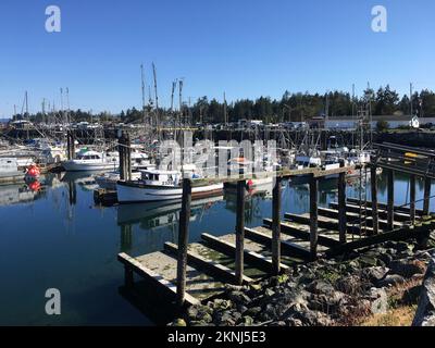 French Creek Harbour in Parksville an der Ostküste von Vancouver Island, British Columbia, Kanada Stockfoto